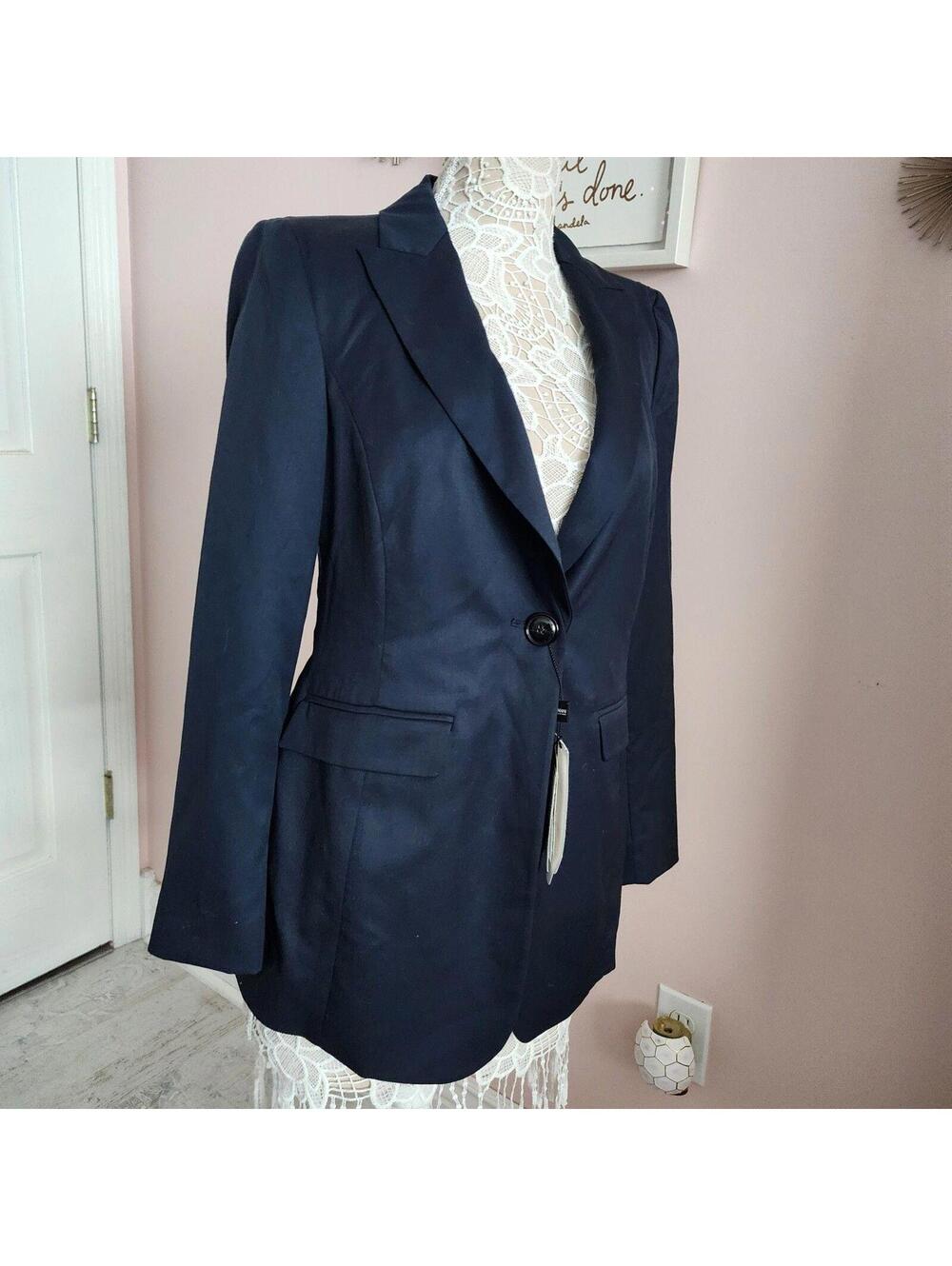NWT Armani Collezioni Women’s Black One-Button Blazer IT 46 US 10 $995